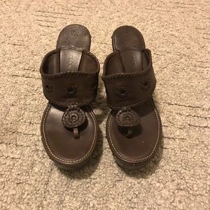 Jack Rogers Brown Wedges